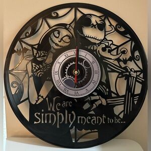 Disney Nightmare Before Christmas Vinyl Record Wall Clock – Jack & Sally
